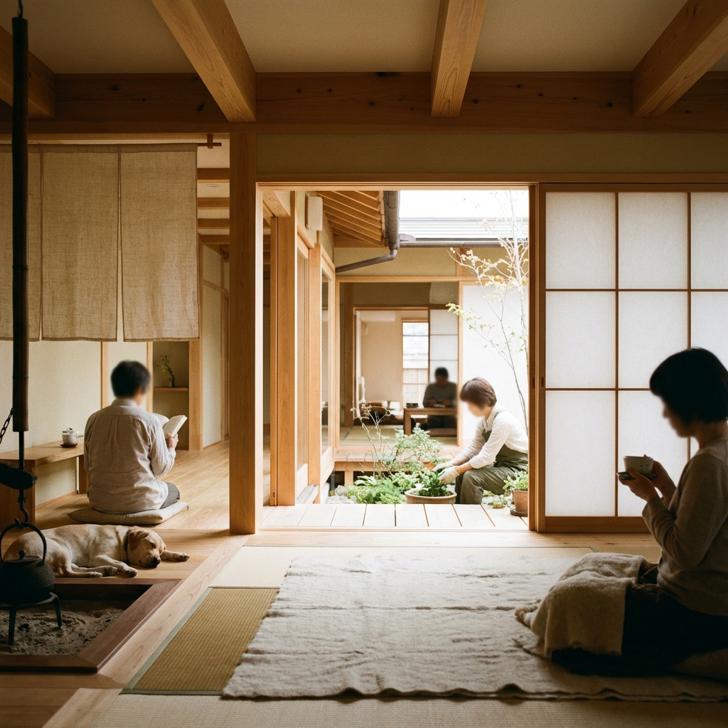 やわらかい光に包まれた福祉施設のイメージ